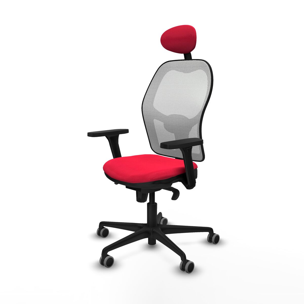 Silla de Oficina con Cabecero Piqueras y Crespo 3D036G1 Rojo