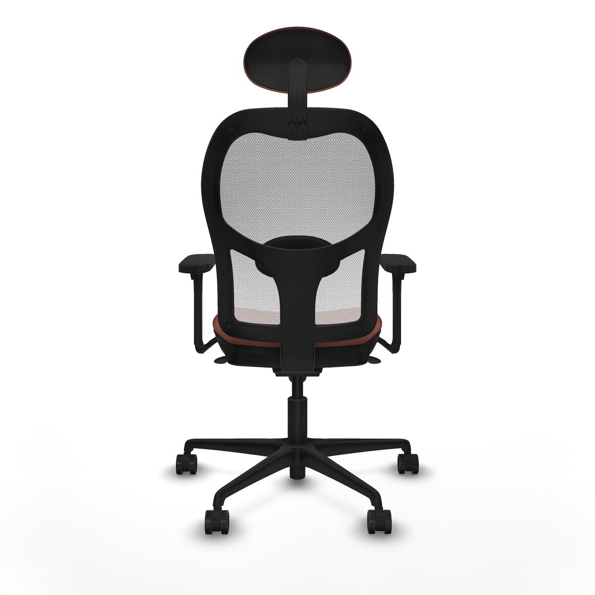 Silla de Oficina con Cabecero Piqueras y Crespo 3D036N1 Blanco Marrón