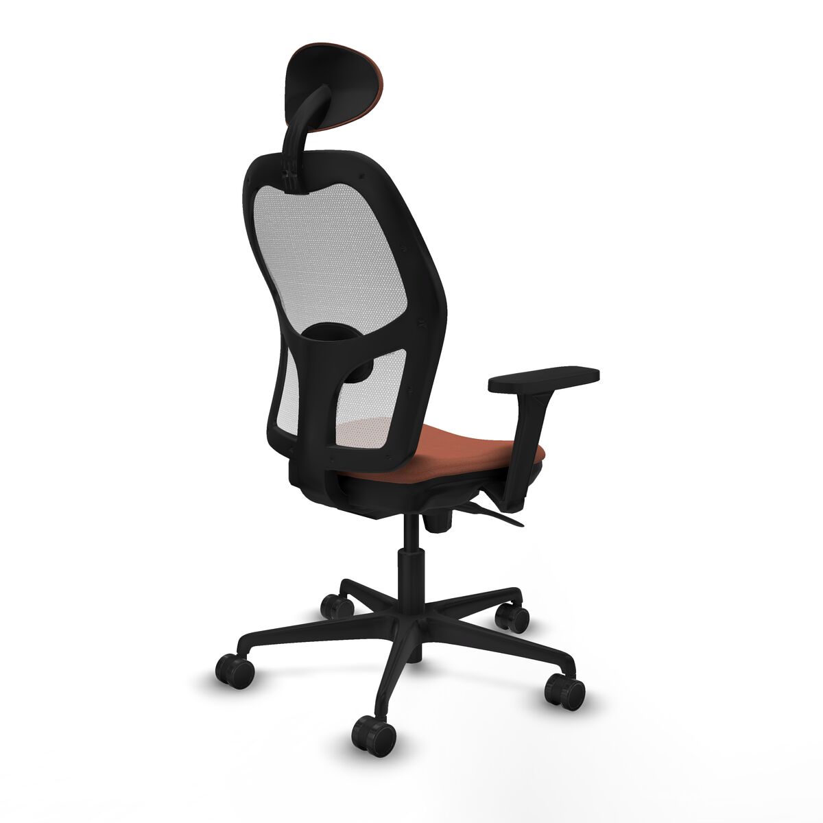 Silla de Oficina con Cabecero Piqueras y Crespo 3D036N1 Blanco Marrón