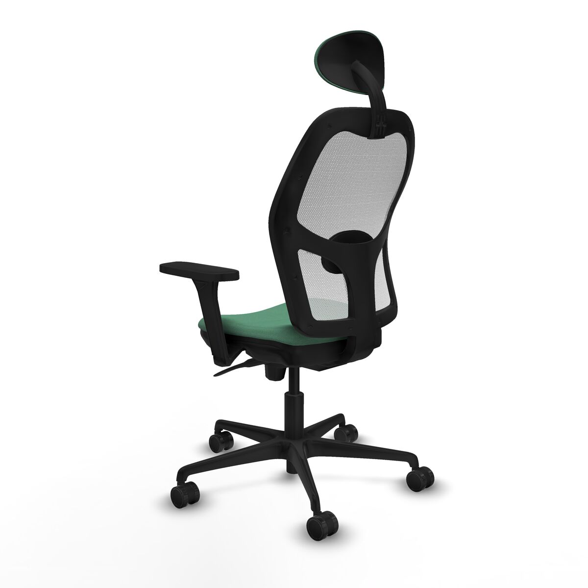 Silla de Oficina con Cabecero Piqueras y Crespo 3D036N1 Verde Esmeralda