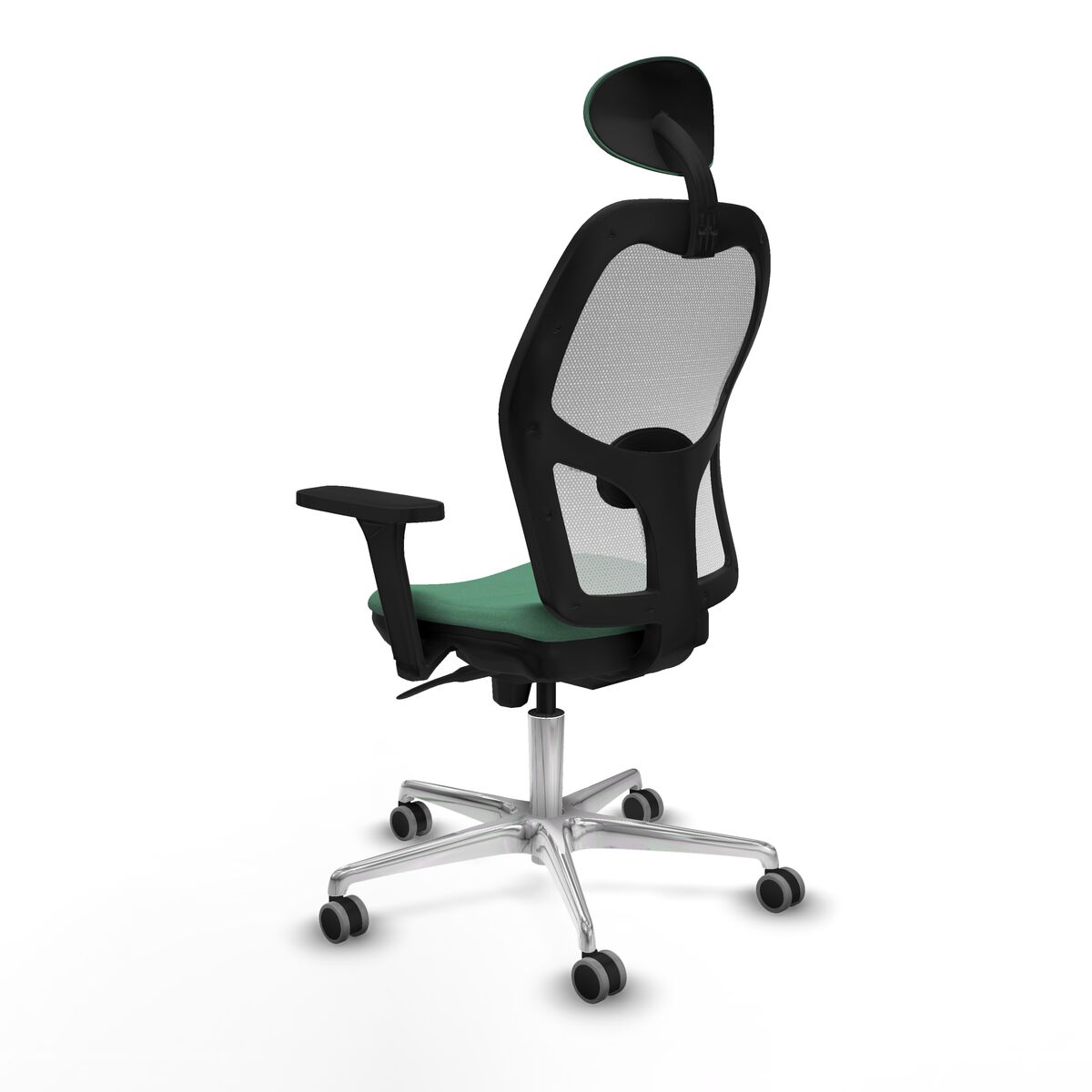 Silla de Oficina con Cabecero Piqueras y Crespo 3D086G1 Verde Esmeralda