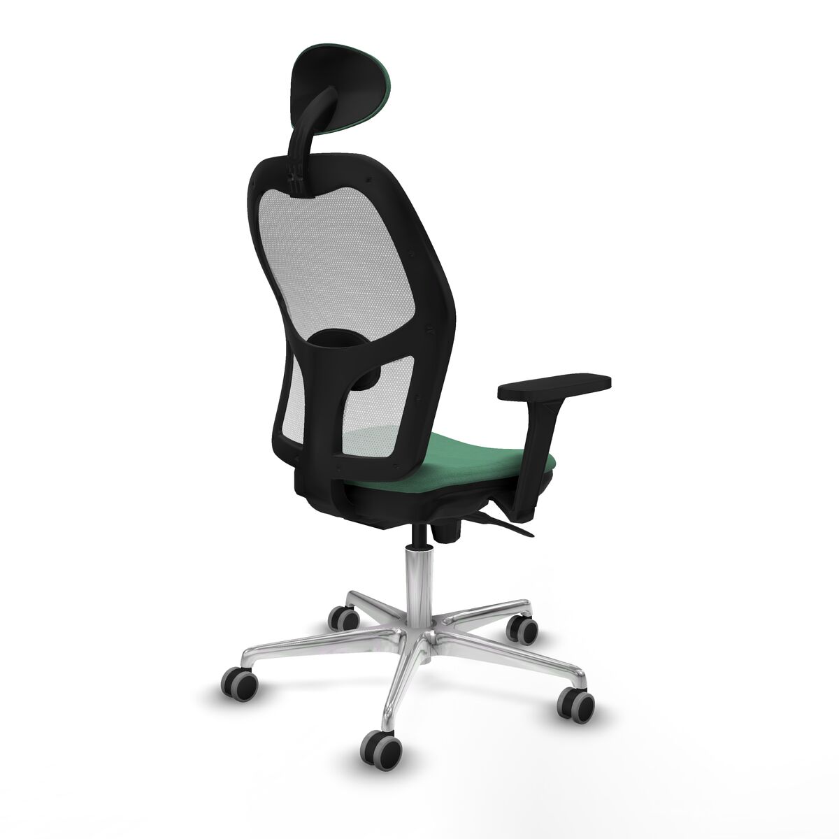 Silla de Oficina con Cabecero Piqueras y Crespo 3D086G1 Verde Esmeralda