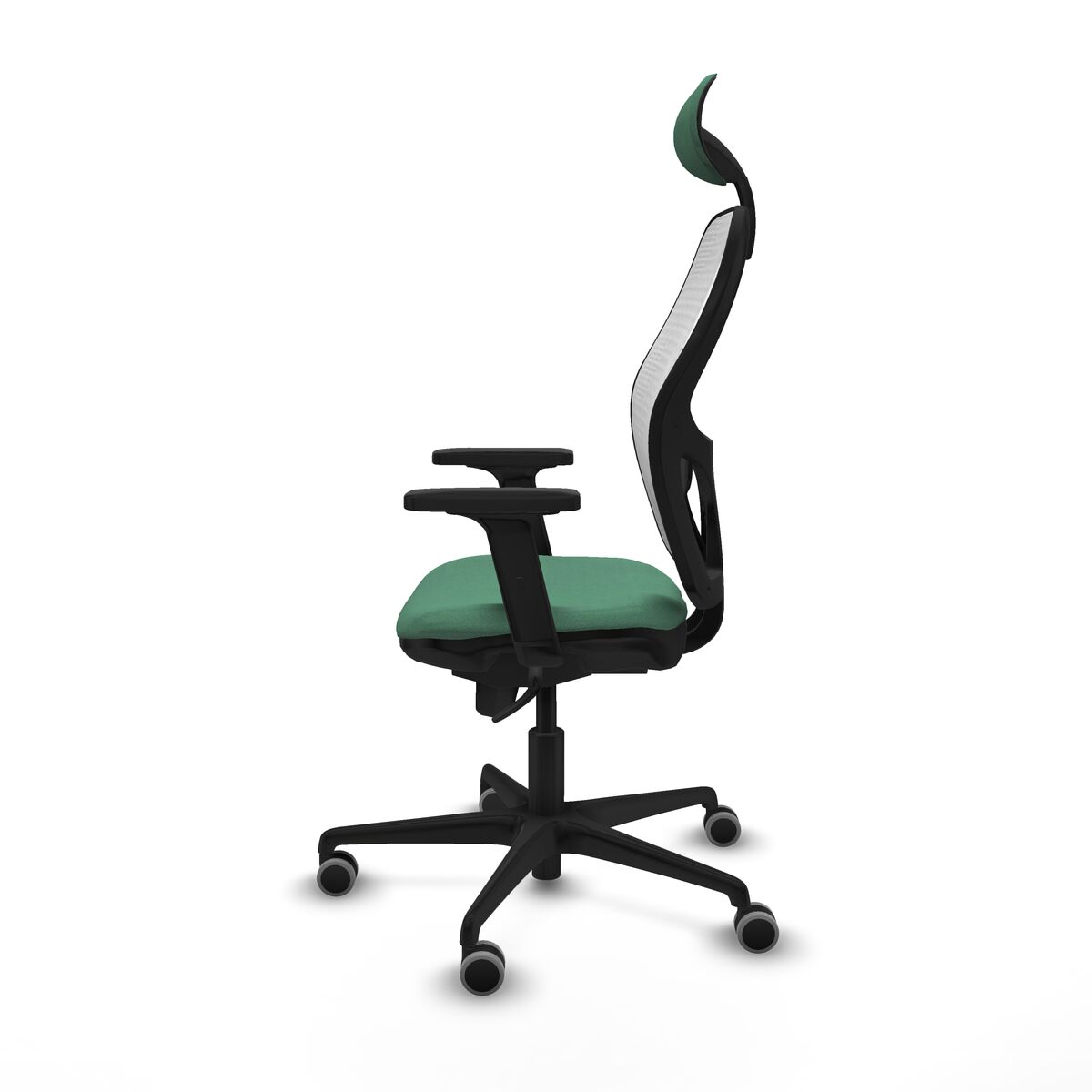 Silla de Oficina con Cabecero Piqueras y Crespo 2D036G1 Verde Esmeralda