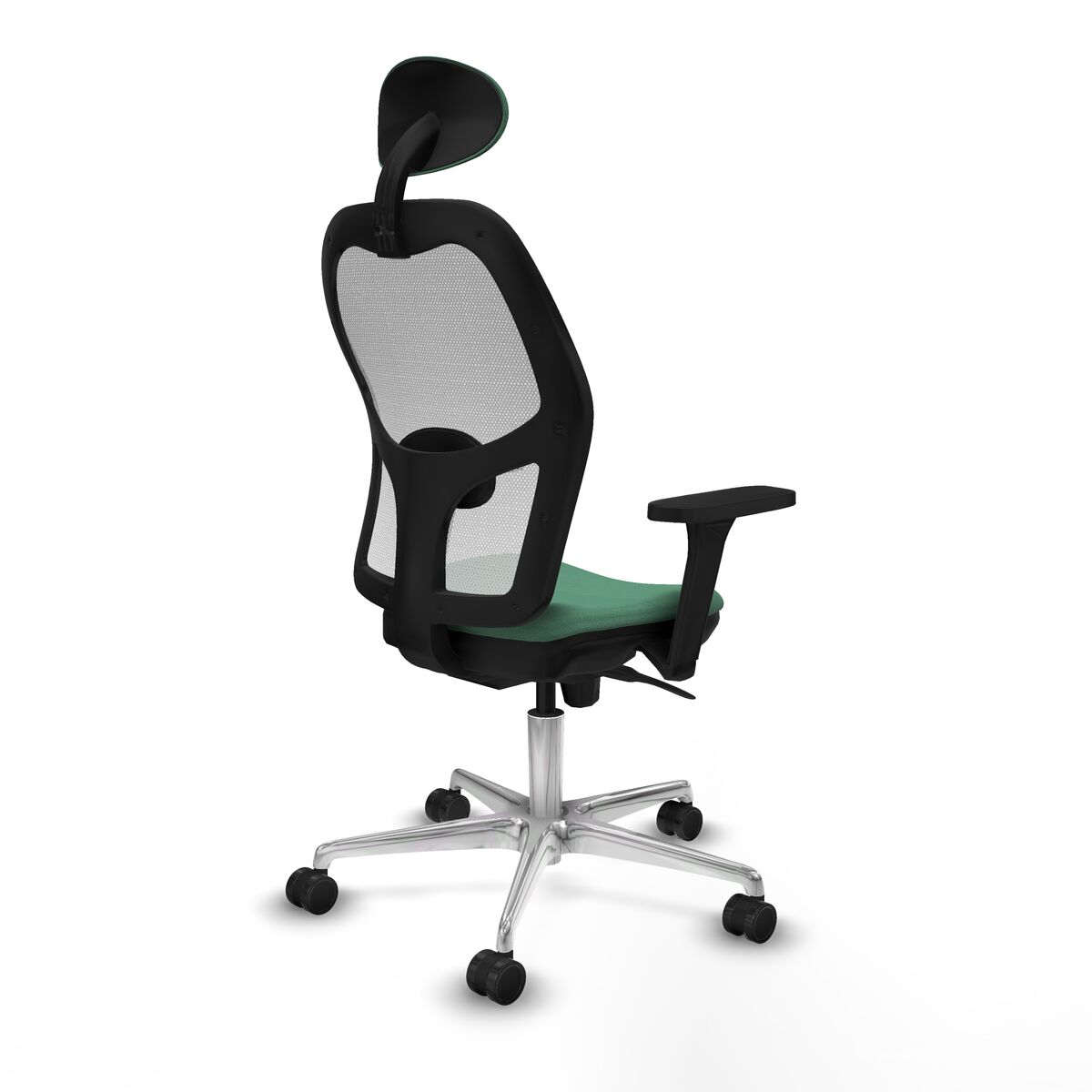 Silla de Oficina con Cabecero Piqueras y Crespo 3D086N1 Verde Esmeralda