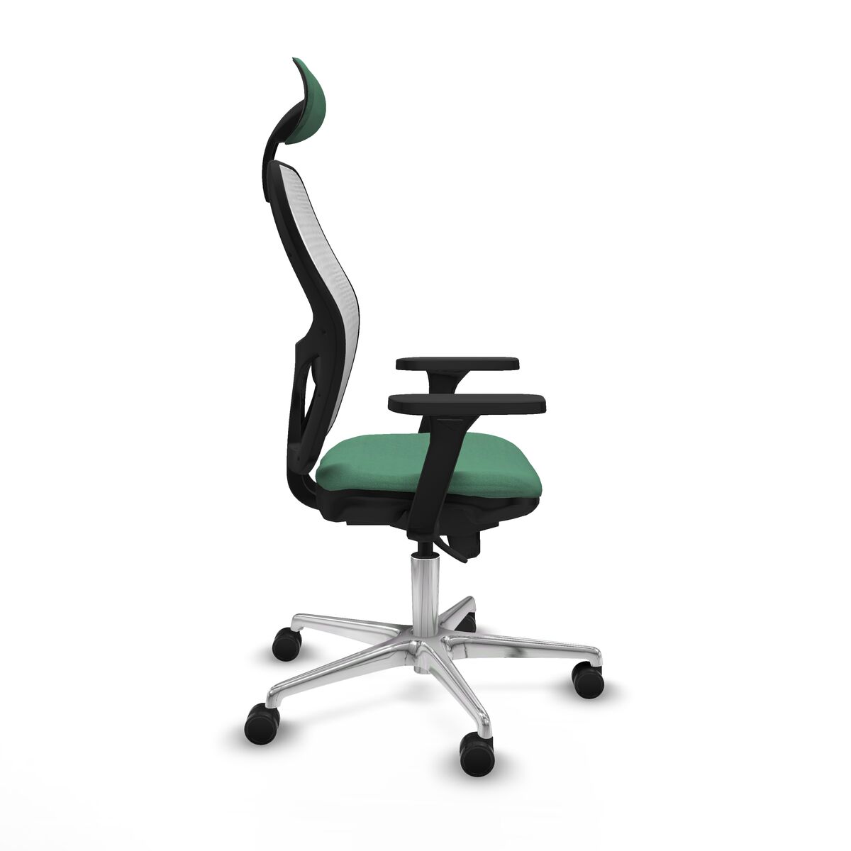 Silla de Oficina con Cabecero Piqueras y Crespo 3D086N1 Verde Esmeralda