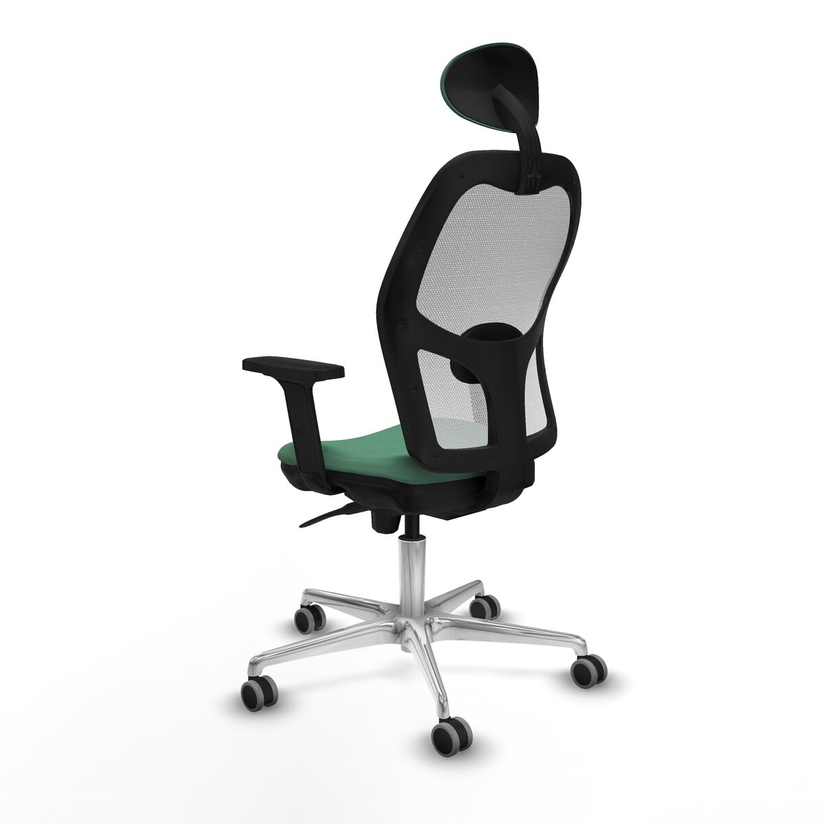 Silla de Oficina con Cabecero Piqueras y Crespo 2D086G1 Verde Esmeralda