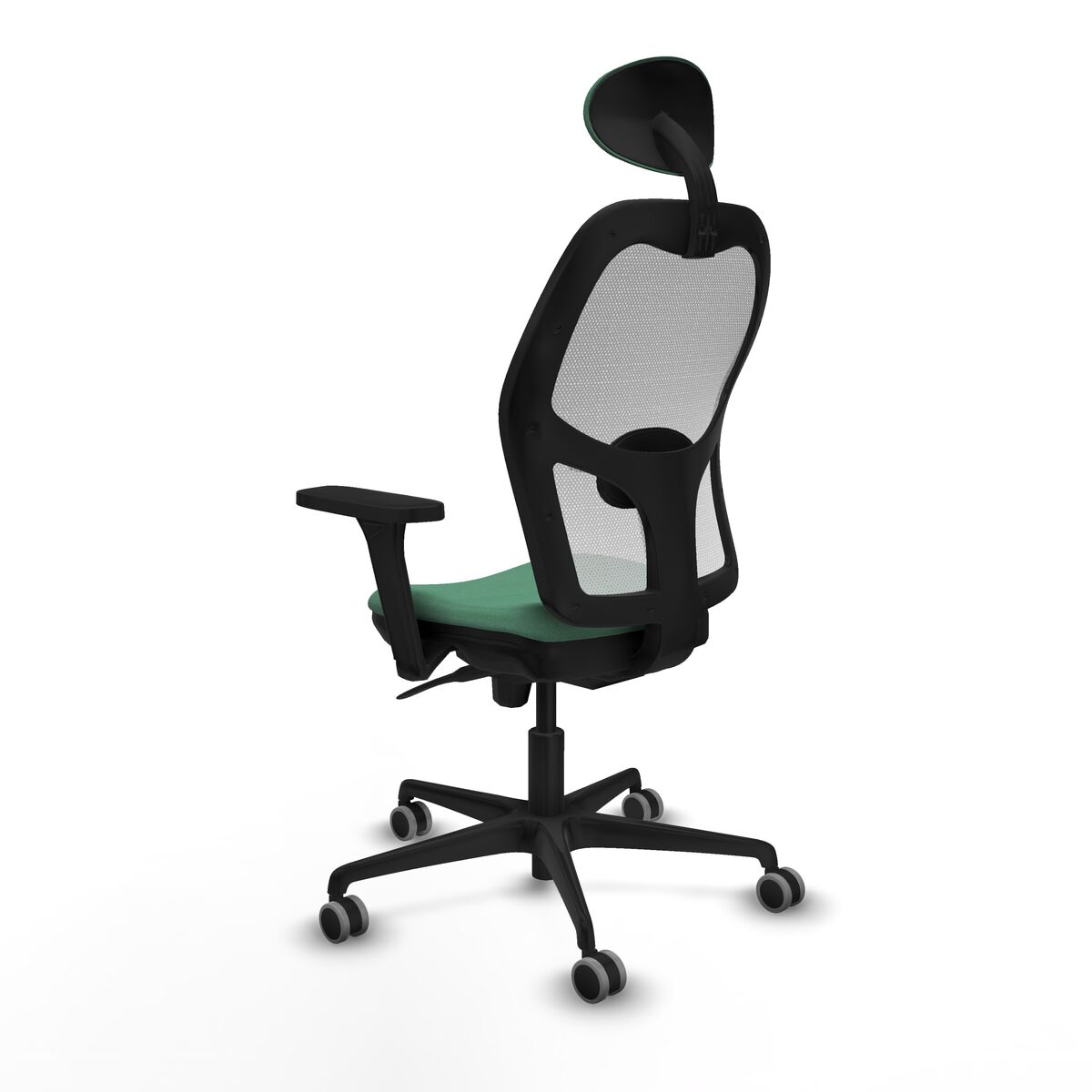 Silla de Oficina con Cabecero Piqueras y Crespo 3D036G1 Verde Esmeralda