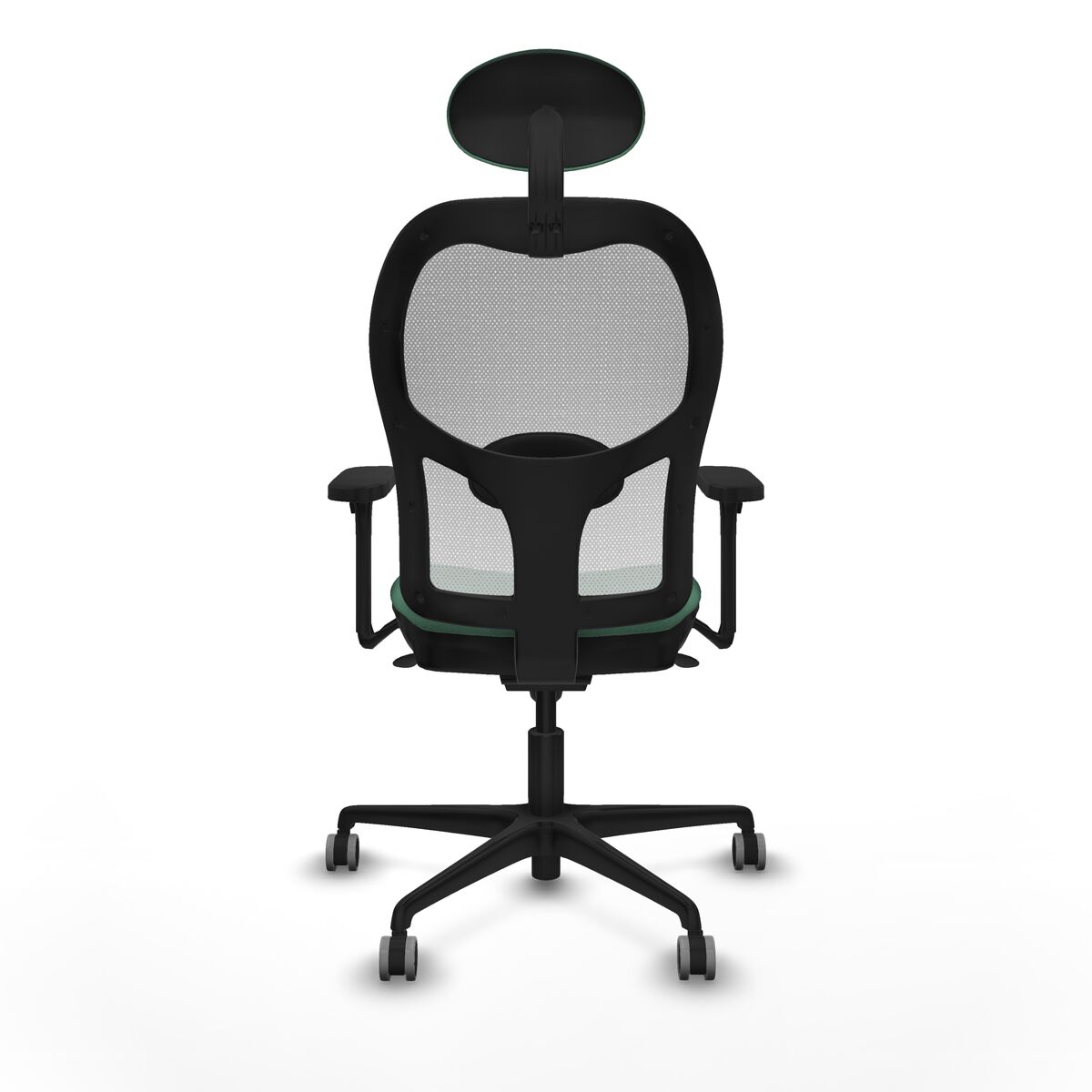 Silla de Oficina con Cabecero Piqueras y Crespo 3D036G1 Verde Esmeralda