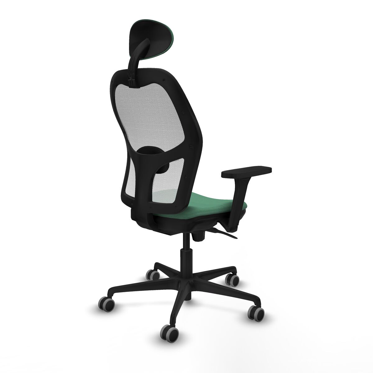 Silla de Oficina con Cabecero Piqueras y Crespo 3D036G1 Verde Esmeralda