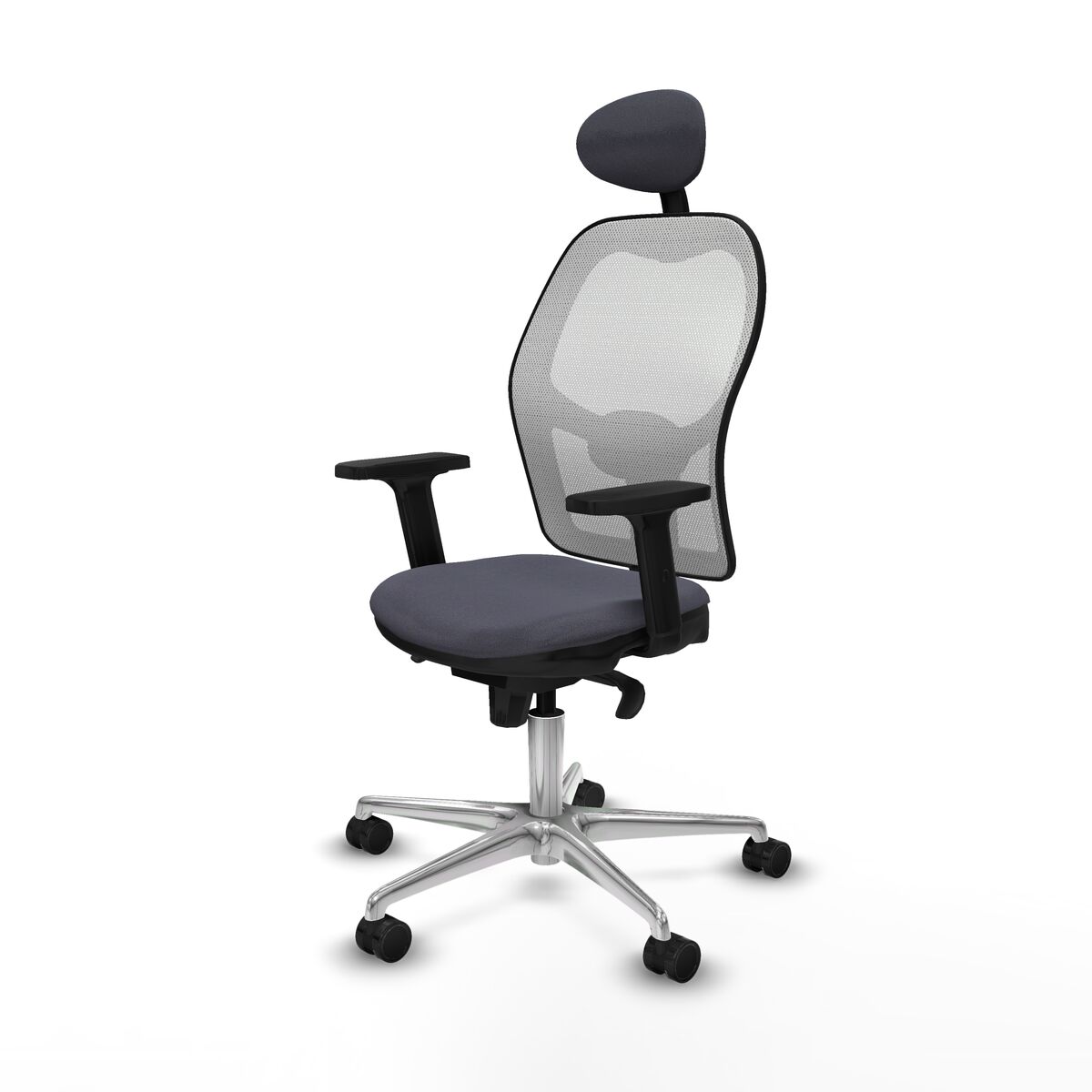 Silla de Oficina con Cabecero Piqueras y Crespo 2D086N1 Gris oscuro