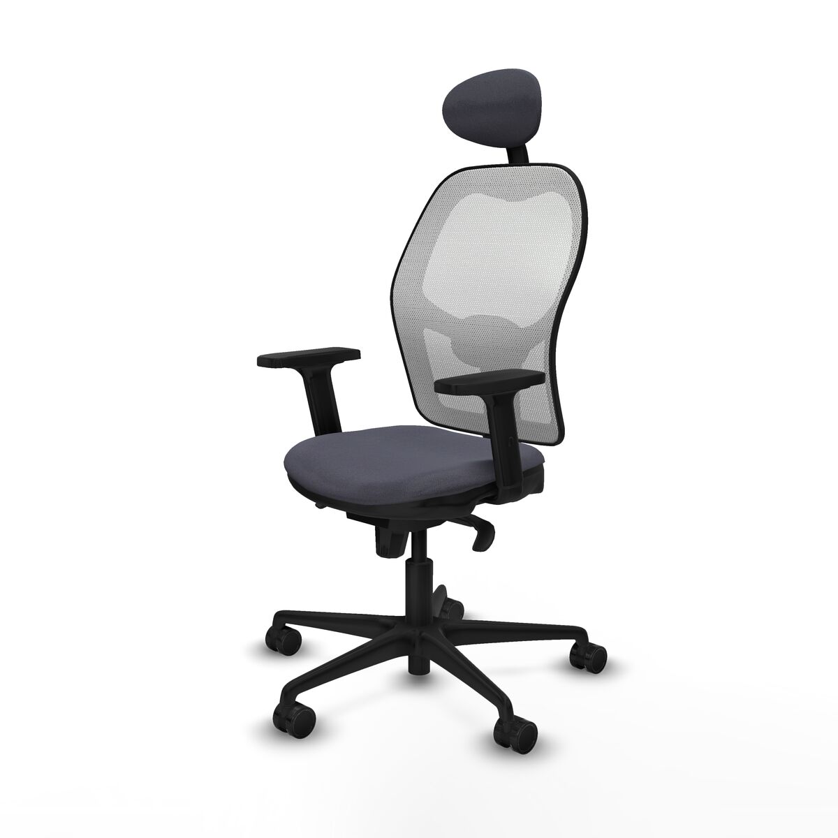 Silla de Oficina con Cabecero Piqueras y Crespo 2D036N1 Gris oscuro