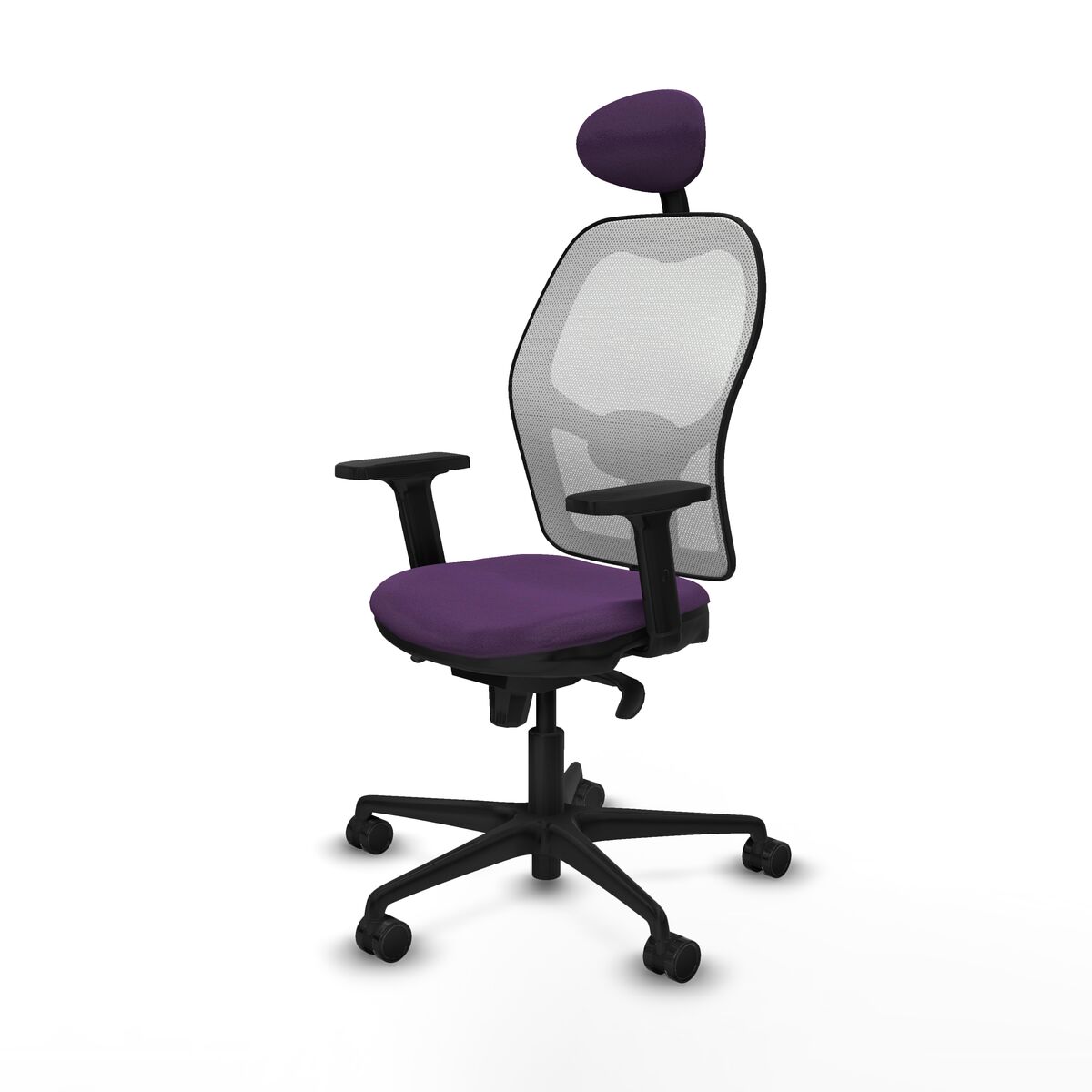 Silla de Oficina con Cabecero Piqueras y Crespo 2D036N1 Morado