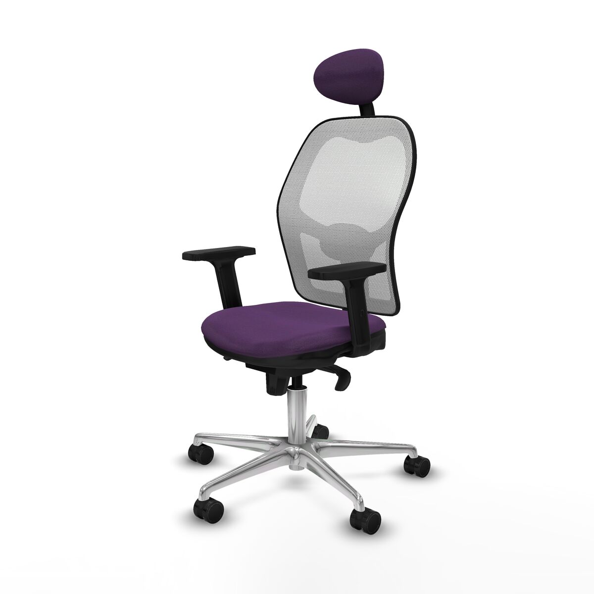 Silla de Oficina con Cabecero Piqueras y Crespo 2D086N1 Morado