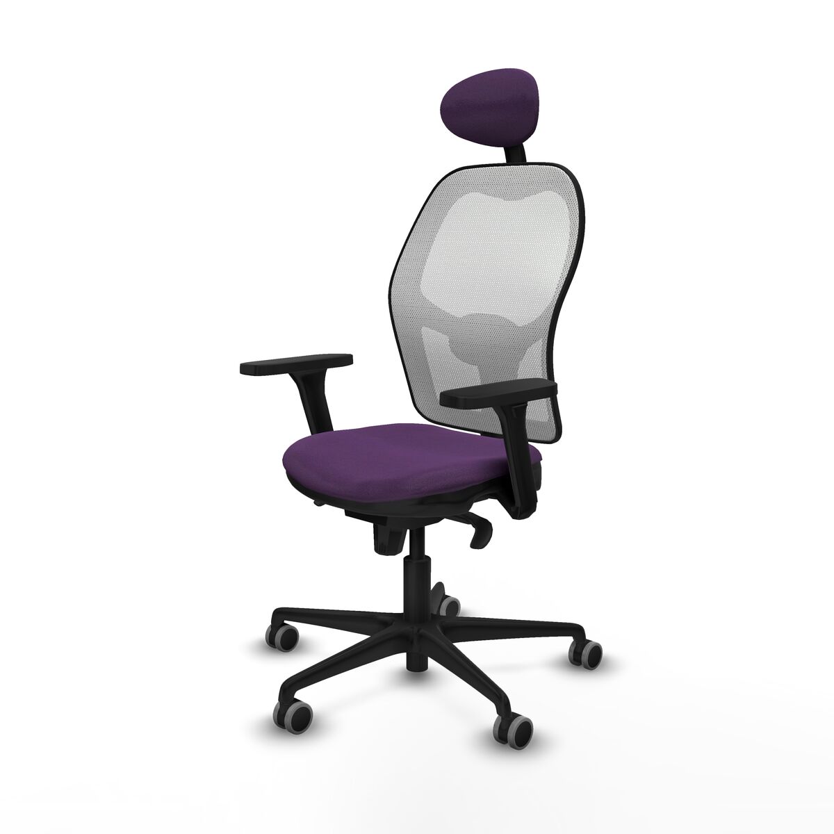 Silla de Oficina con Cabecero Piqueras y Crespo 3D036G1 Morado