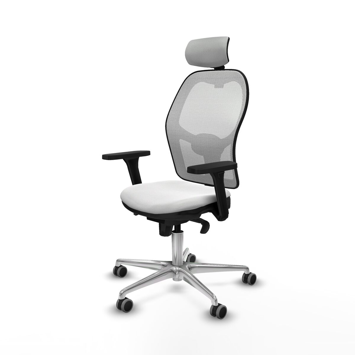 Silla de Oficina con Cabecero Piqueras y Crespo 3D086G2 Blanco