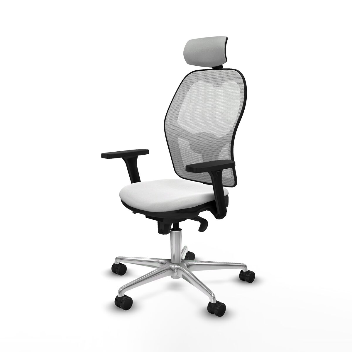 Silla de Oficina con Cabecero Piqueras y Crespo 3D086N2 Blanco