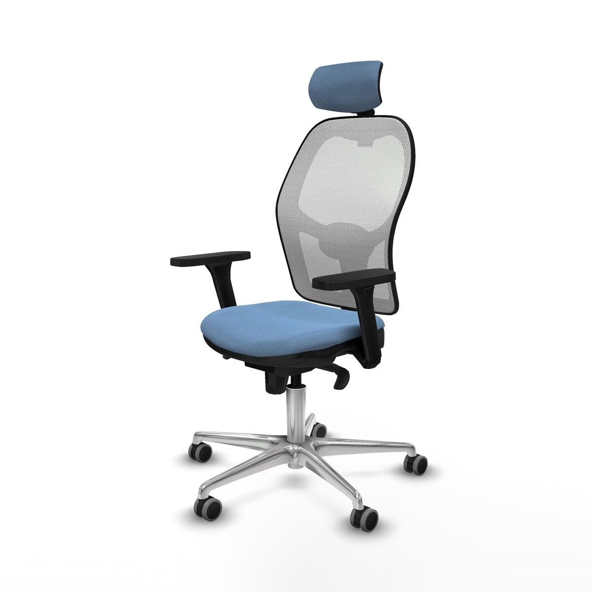 Silla de Oficina con Cabecero Piqueras y Crespo 3D086G2 Azul cielo