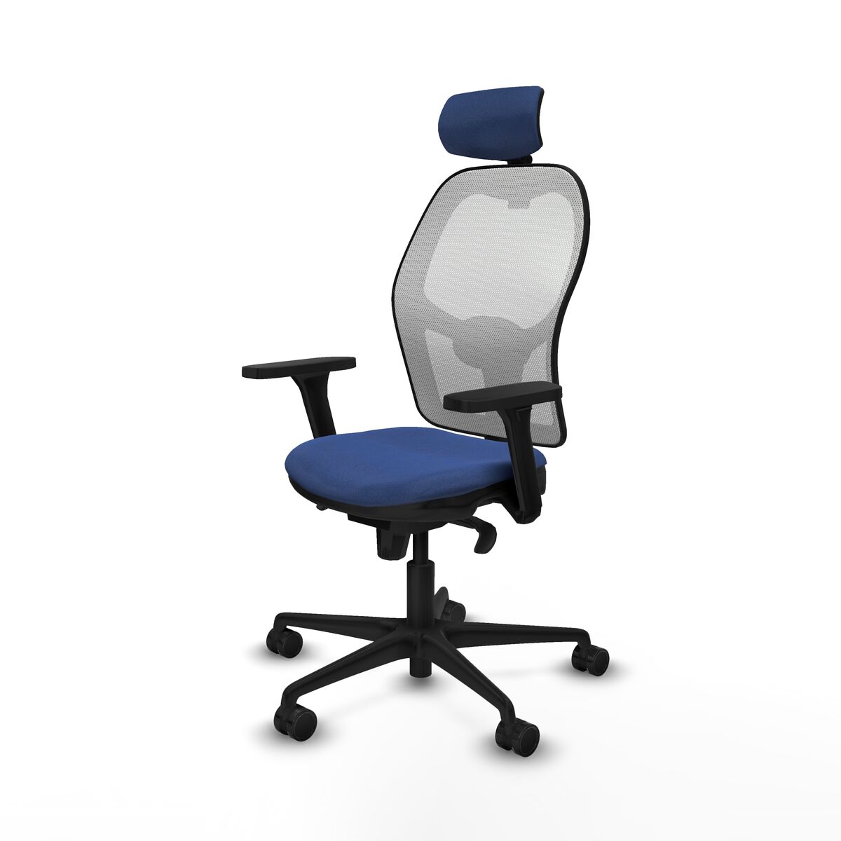 Silla de Oficina con Cabecero Piqueras y Crespo 3D036N2 Azul marino