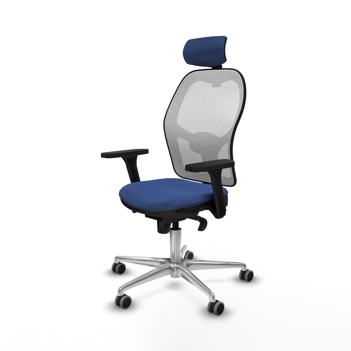Silla de Oficina con Cabecero Piqueras y Crespo 3D086G2 Azul marino