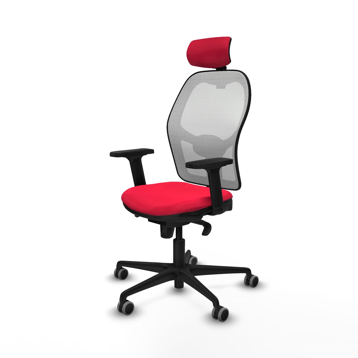 Silla de Oficina con Cabecero Piqueras y Crespo 2D036G2 Rojo