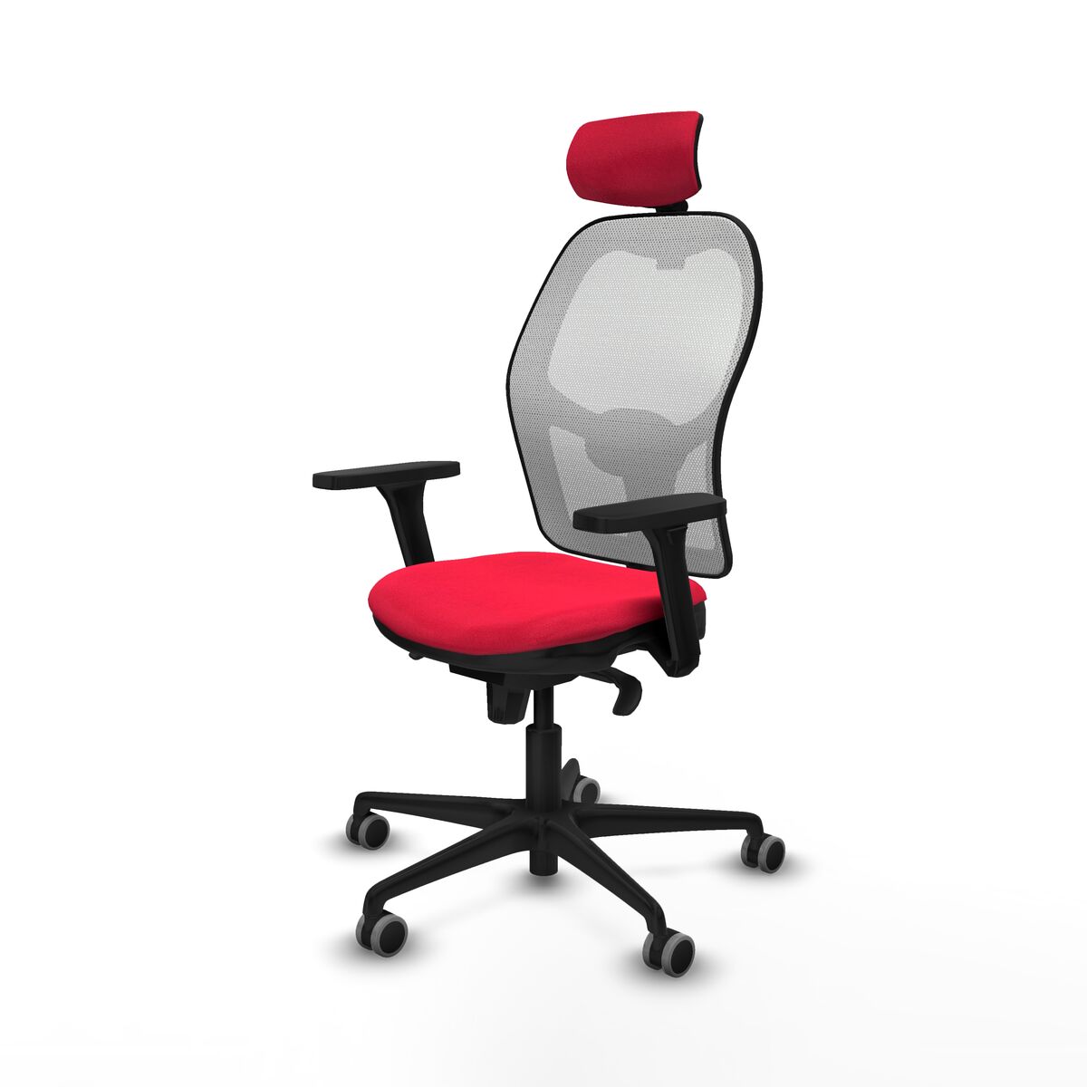 Silla de Oficina con Cabecero Piqueras y Crespo 3D036G2 Rojo