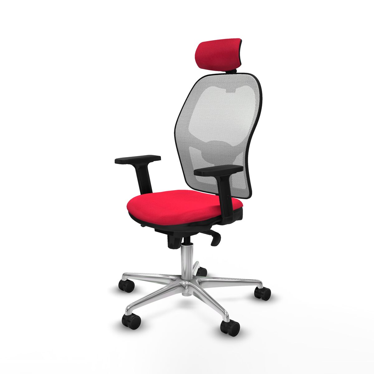 Silla de Oficina con Cabecero Piqueras y Crespo 2D086N2 Rojo