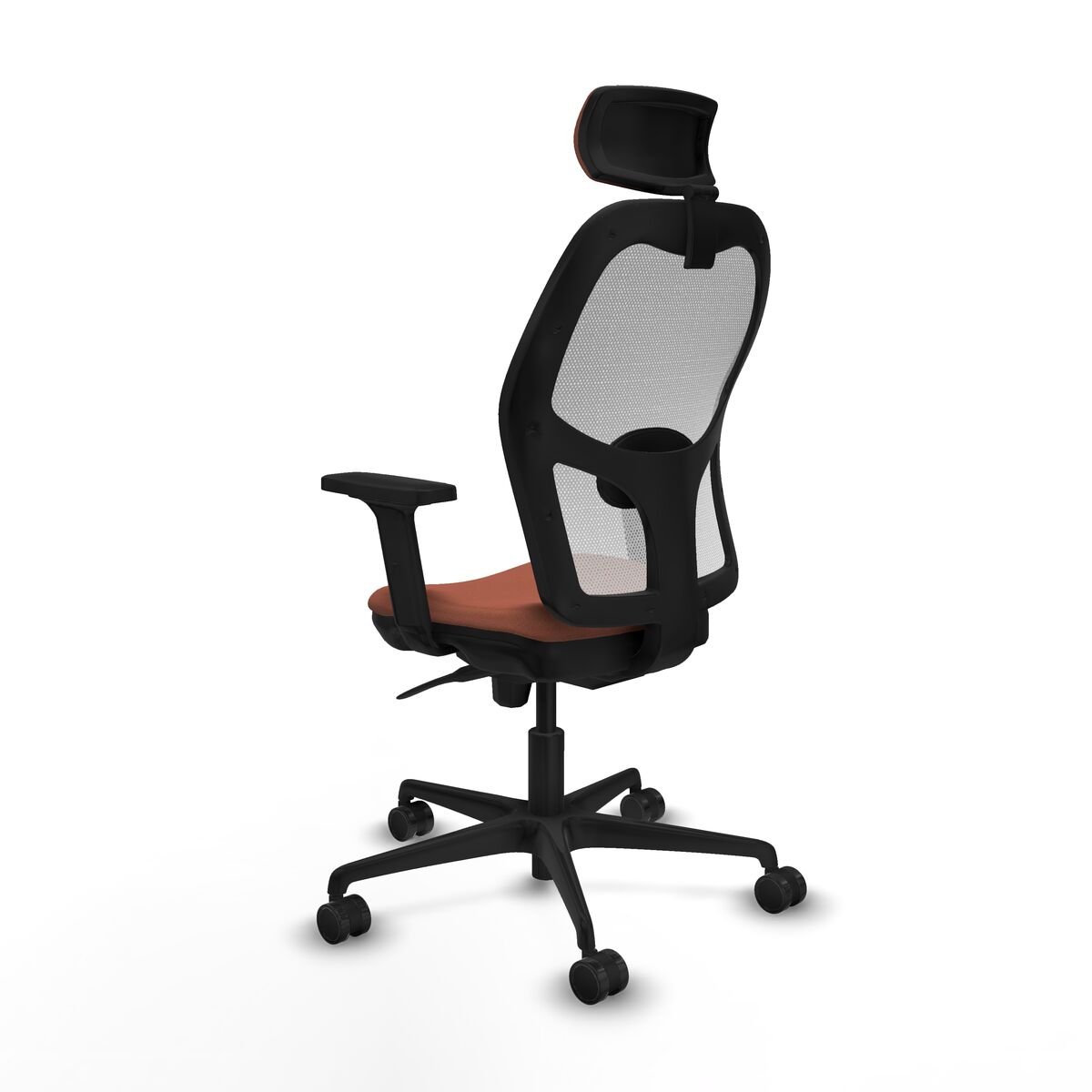 Silla de Oficina con Cabecero Piqueras y Crespo 2D036N2 Blanco Marrón