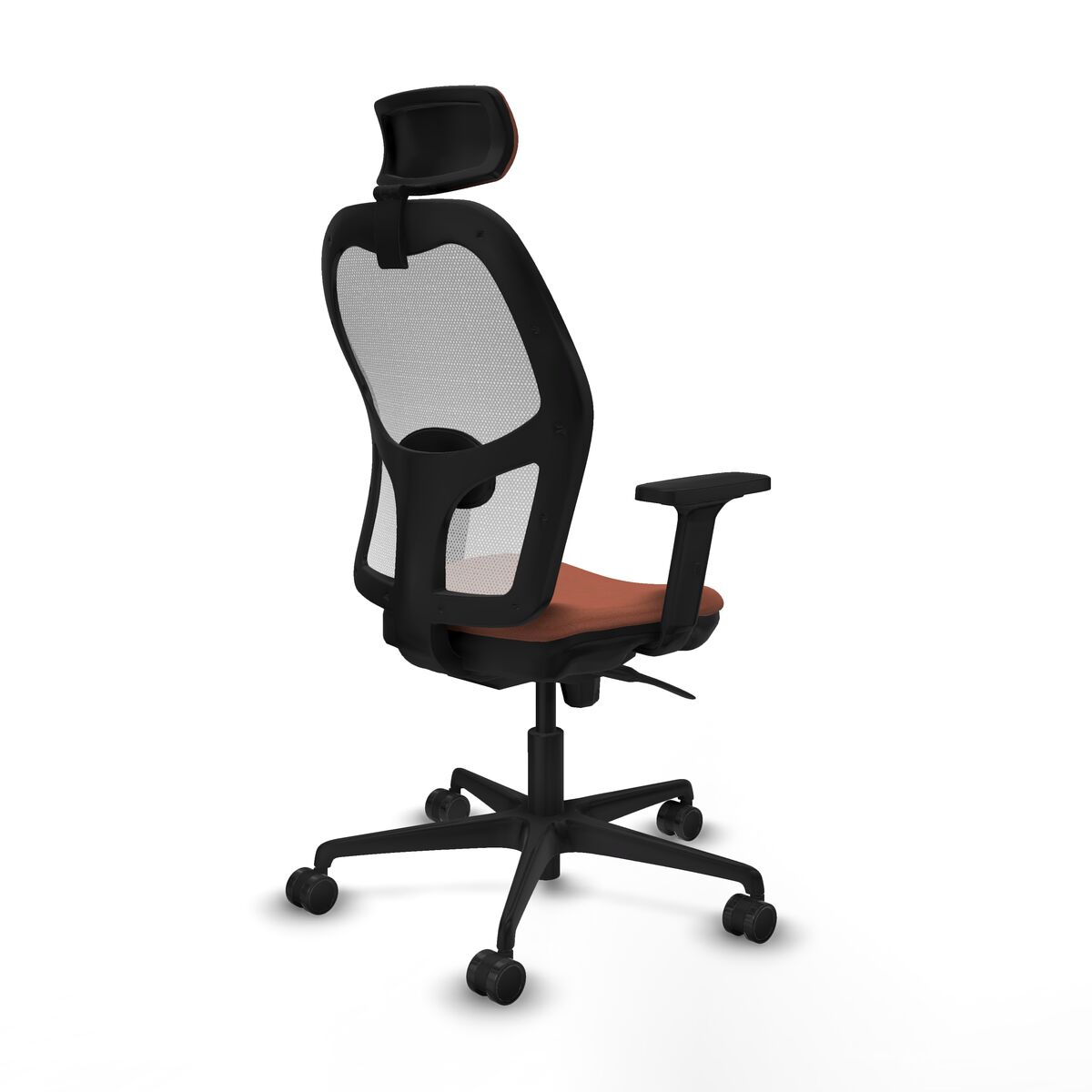 Silla de Oficina con Cabecero Piqueras y Crespo 2D036N2 Blanco Marrón