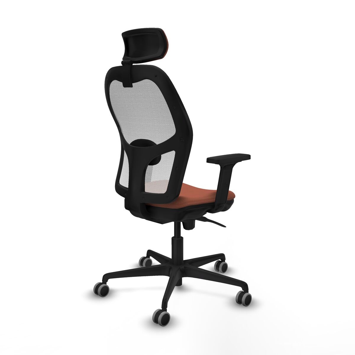 Silla de Oficina con Cabecero Piqueras y Crespo 2D036G2 Blanco Marrón