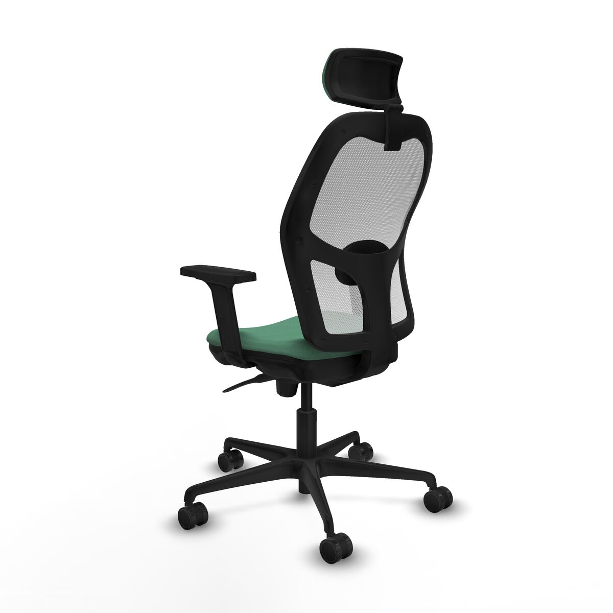 Silla de Oficina con Cabecero Piqueras y Crespo 2D036N2 Verde Esmeralda