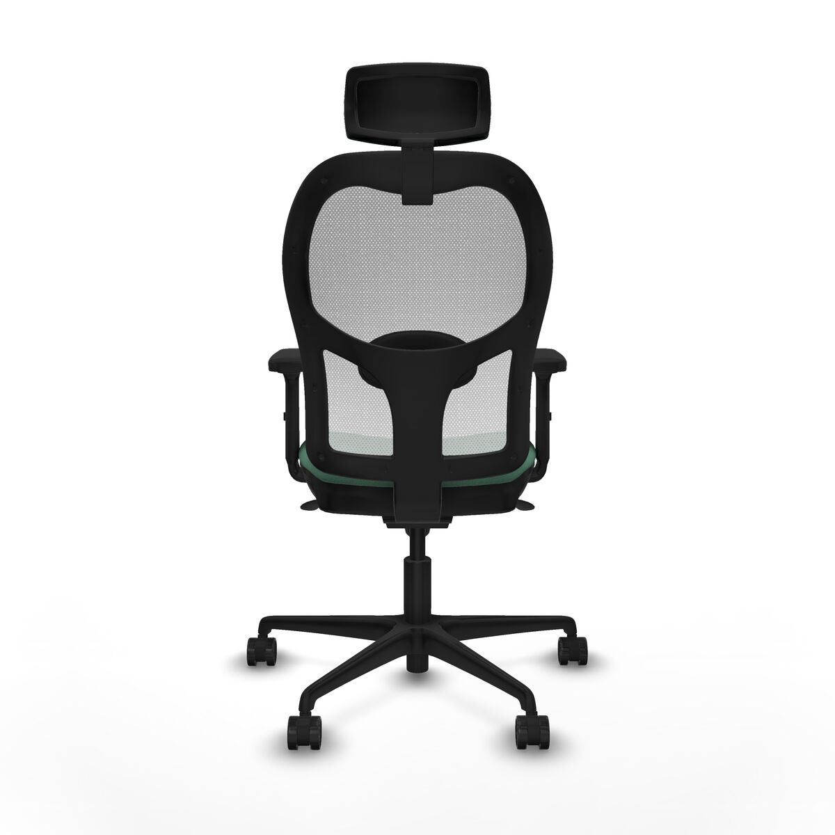 Silla de Oficina con Cabecero Piqueras y Crespo 2D036N2 Verde Esmeralda