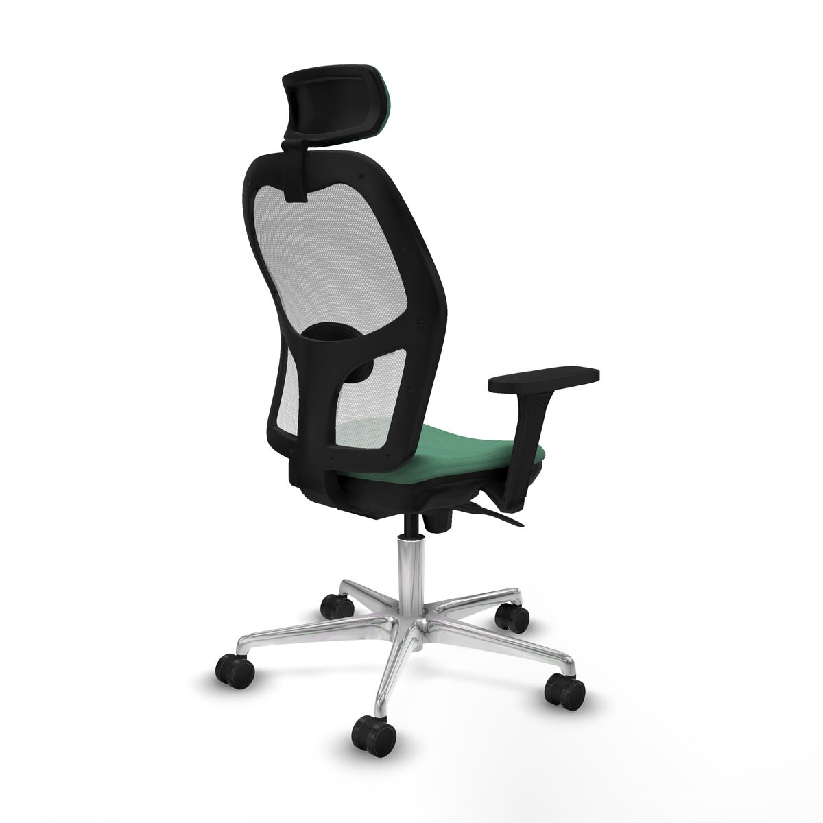 Silla de Oficina con Cabecero Piqueras y Crespo 3D086N2 Verde Esmeralda