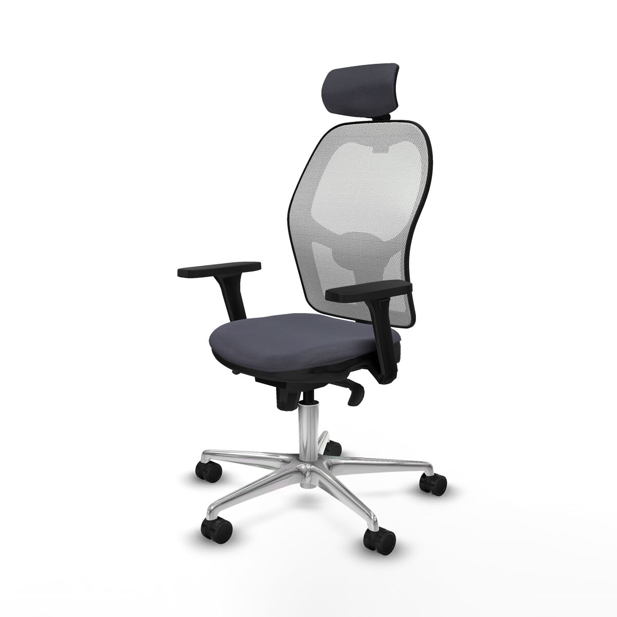 Silla de Oficina con Cabecero Piqueras y Crespo 3D086N2 Gris oscuro