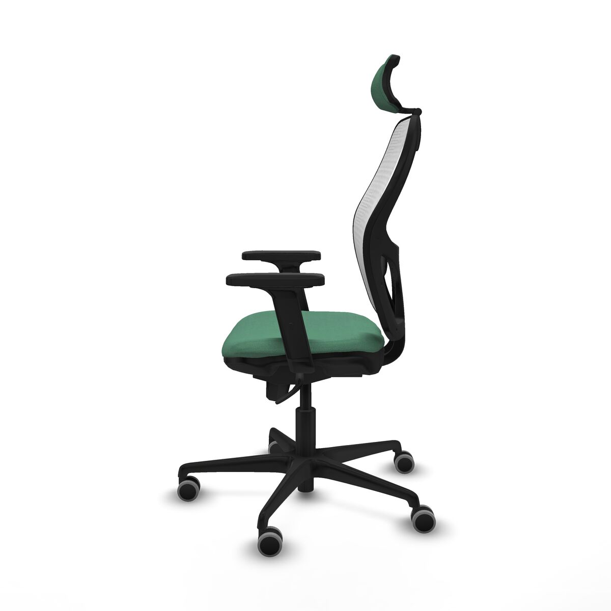 Silla de Oficina con Cabecero Piqueras y Crespo 2D036G2 Verde Esmeralda