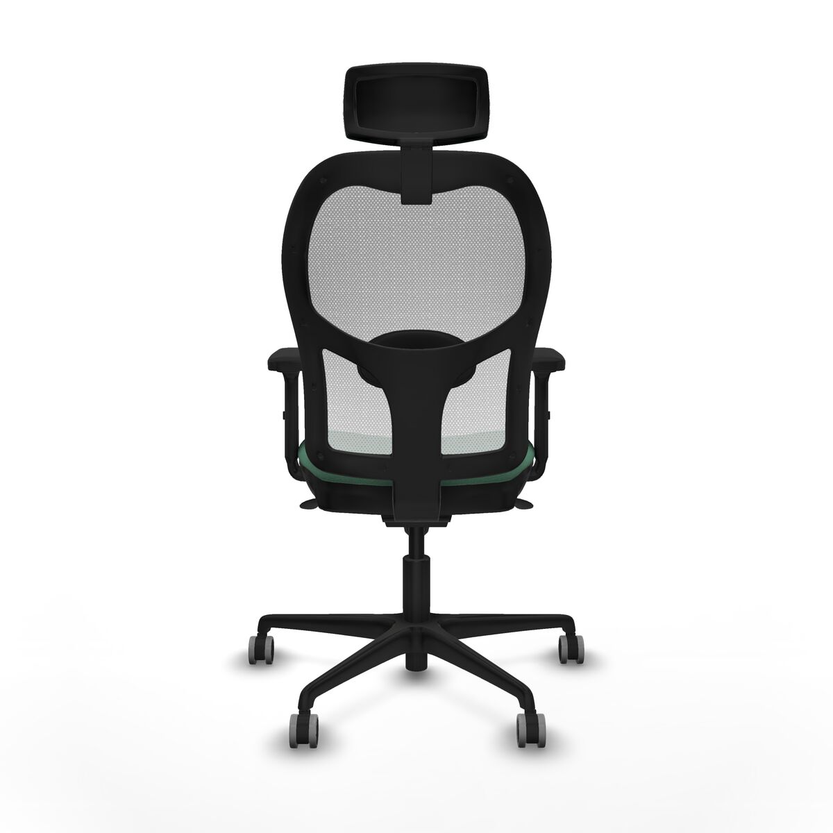 Silla de Oficina con Cabecero Piqueras y Crespo 2D036G2 Verde Esmeralda