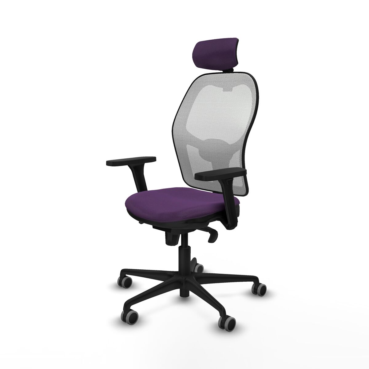 Silla de Oficina con Cabecero Piqueras y Crespo 3D036G2 Morado