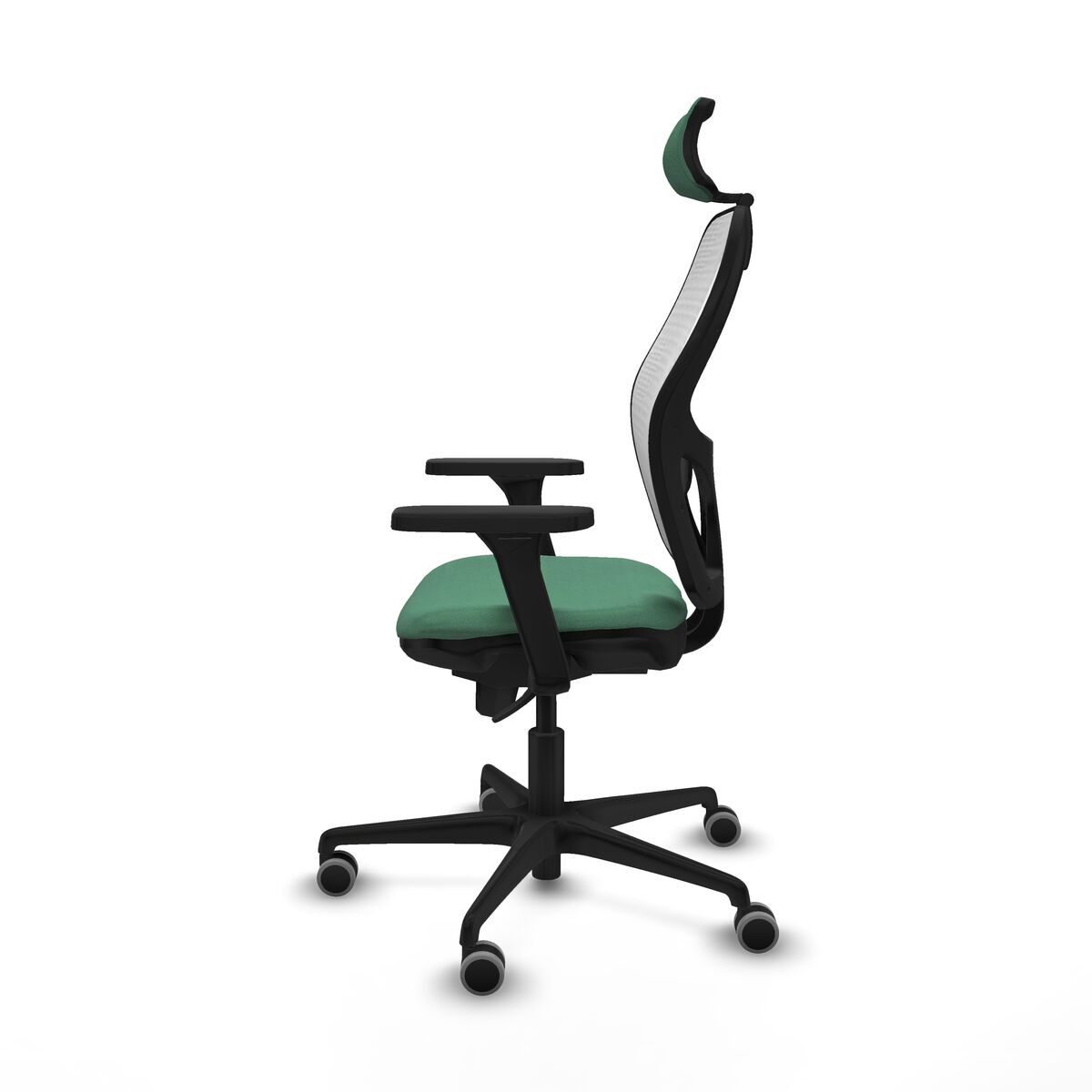 Silla de Oficina con Cabecero Piqueras y Crespo 3D036G2 Verde Esmeralda