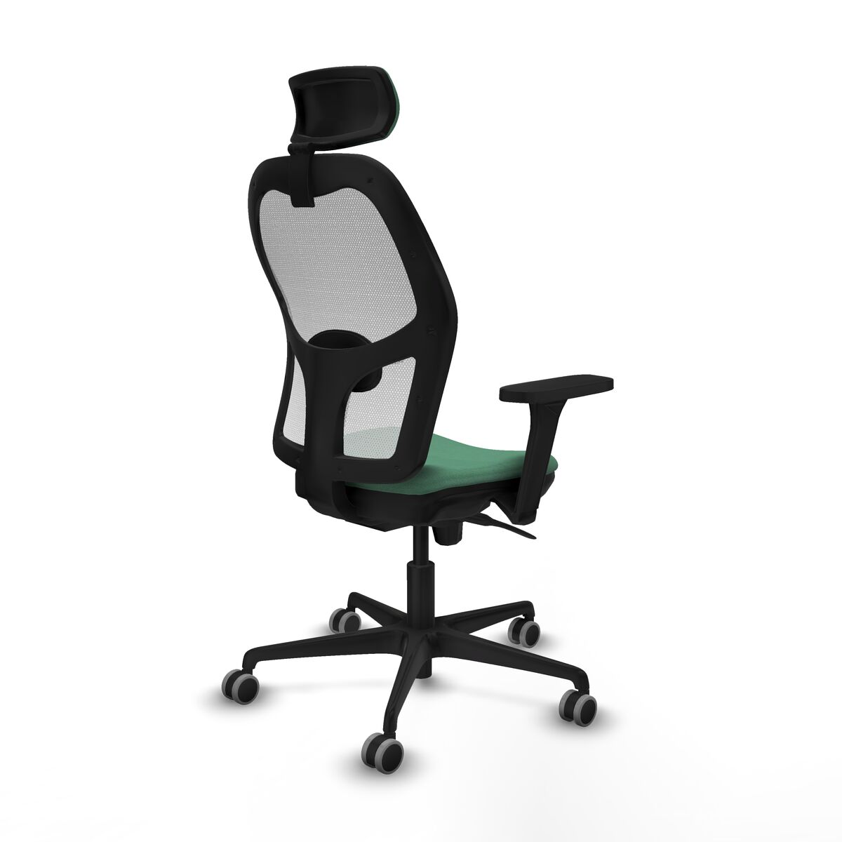 Silla de Oficina con Cabecero Piqueras y Crespo 3D036G2 Verde Esmeralda