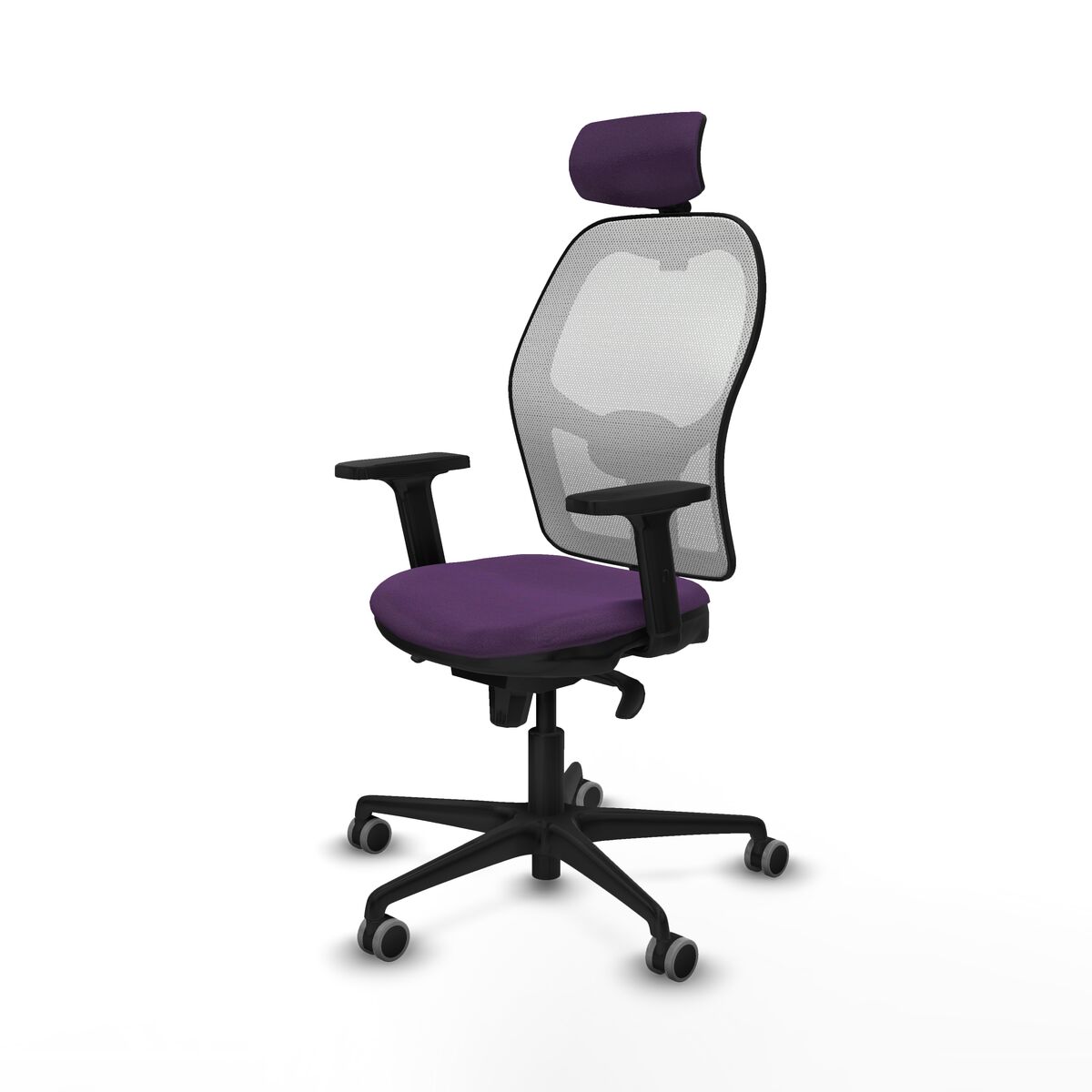 Silla de Oficina con Cabecero Piqueras y Crespo 2D036G2 Morado