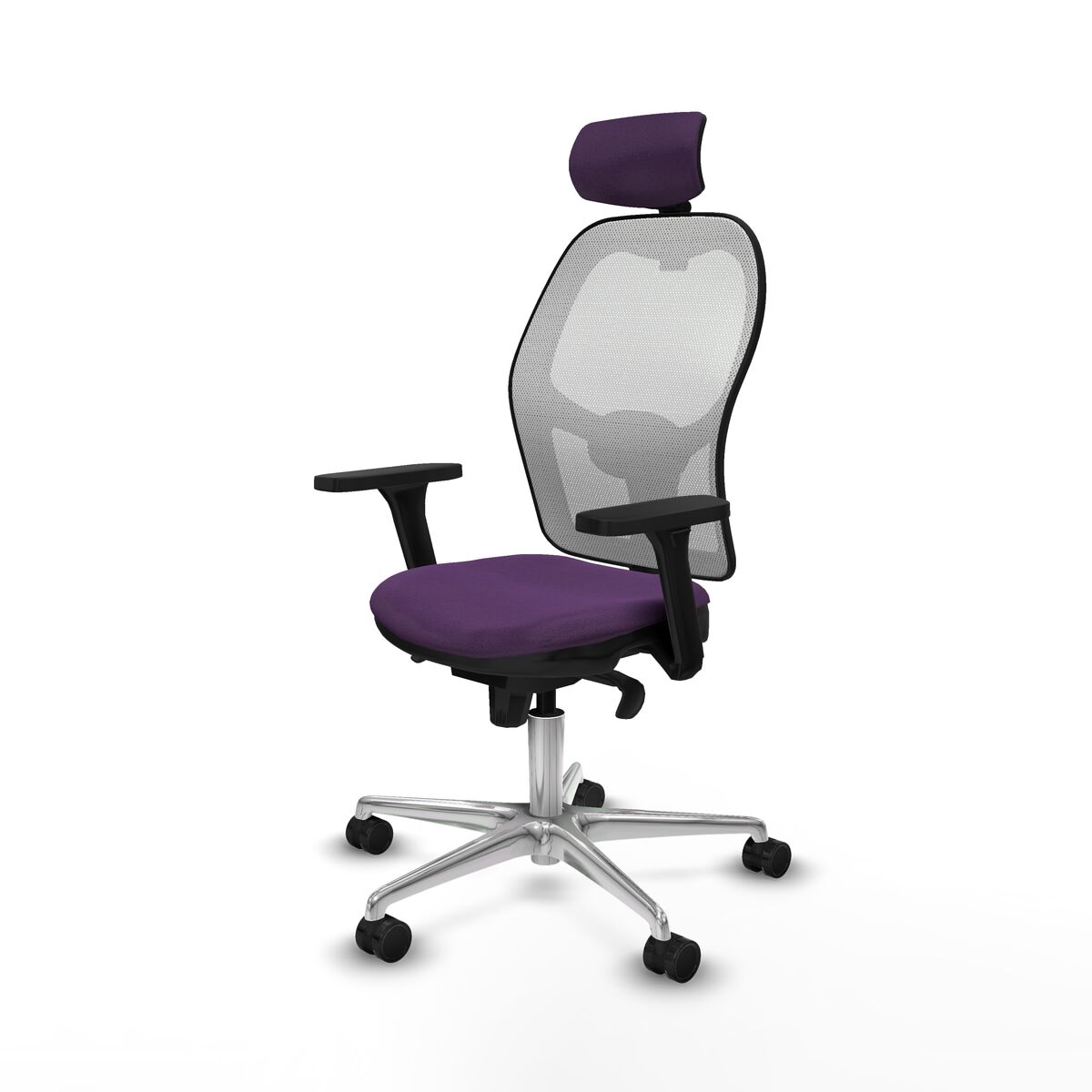 Silla de Oficina con Cabecero Piqueras y Crespo 3D086N2 Morado