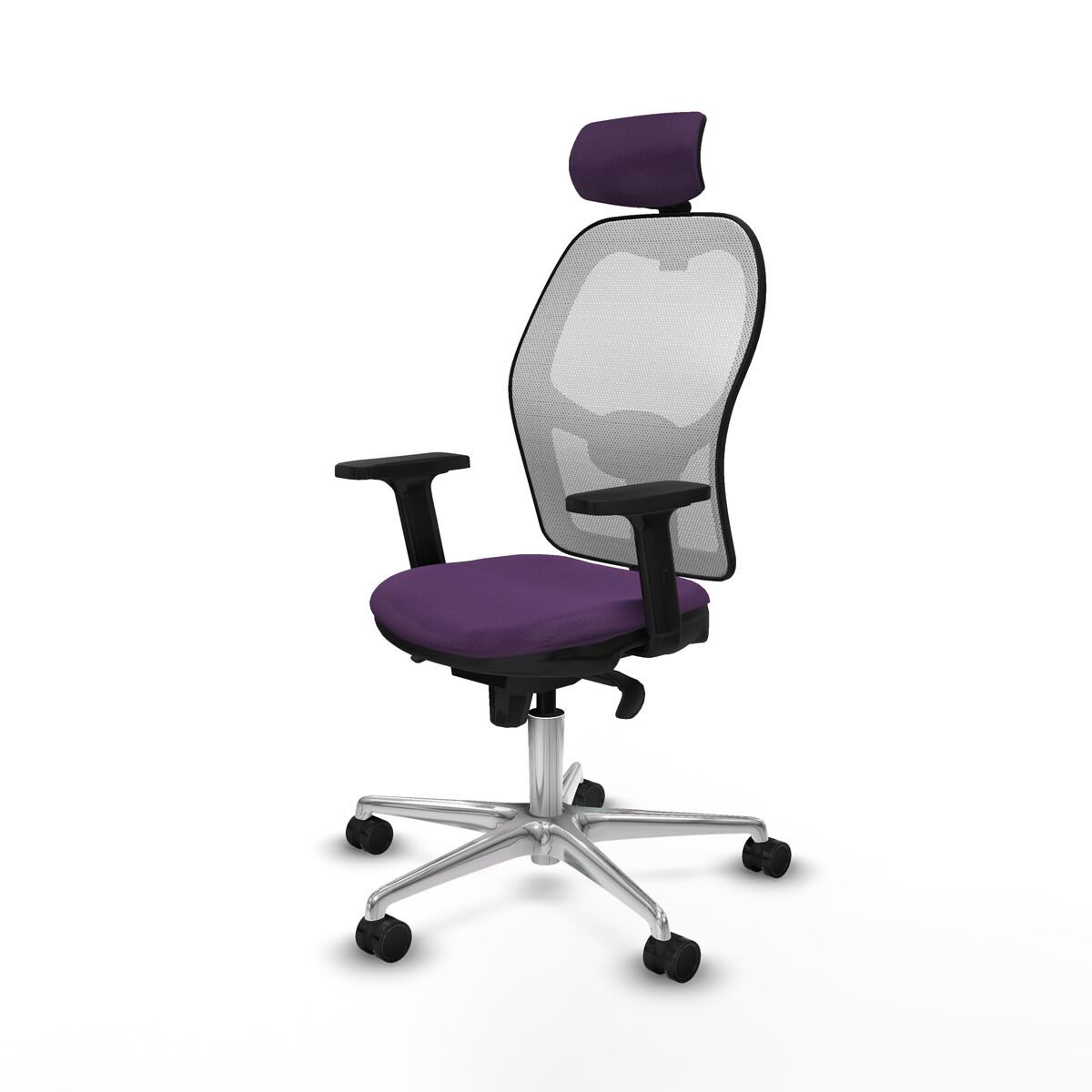 Silla de Oficina con Cabecero Piqueras y Crespo 2D086N2 Morado