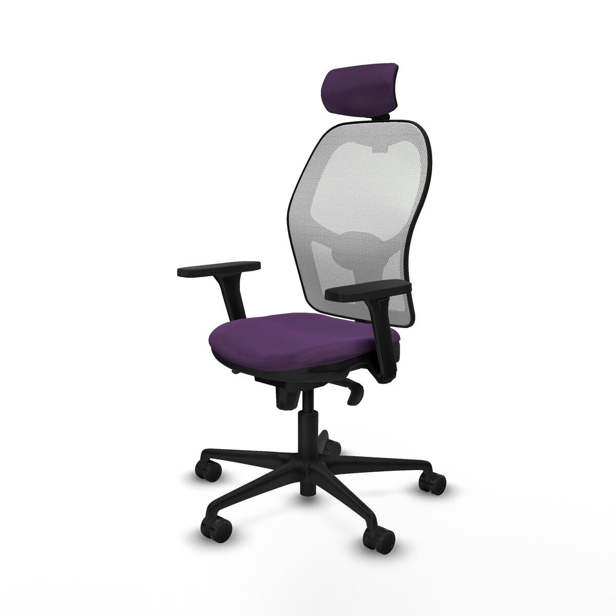 Silla de Oficina con Cabecero Piqueras y Crespo 3D036N2 Morado