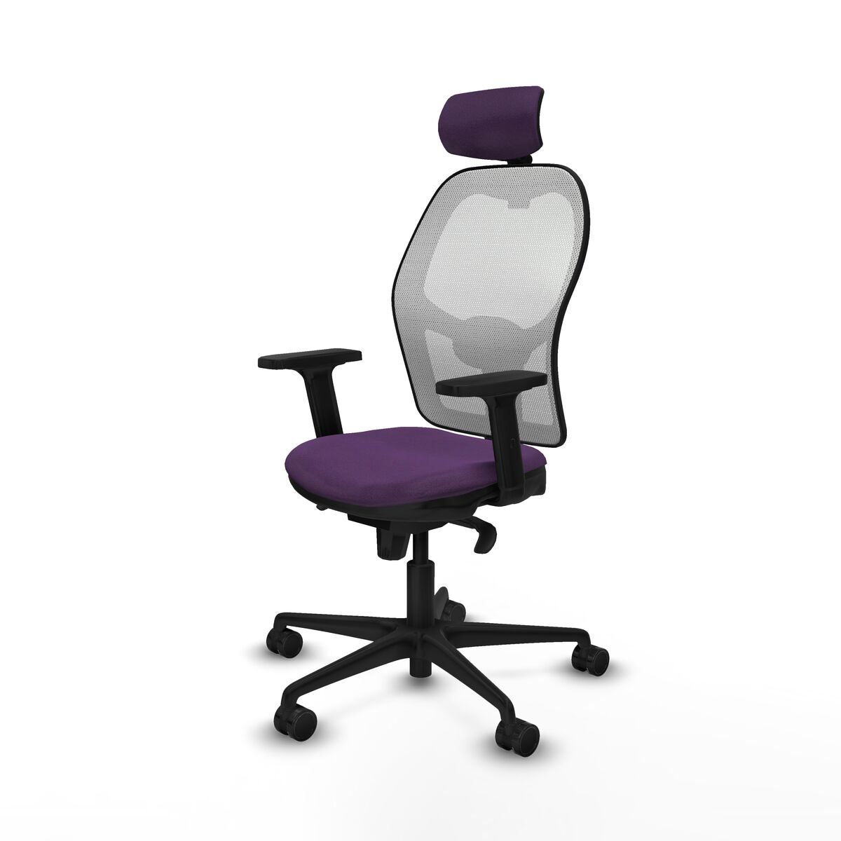 Silla de Oficina con Cabecero Piqueras y Crespo 2D036N2 Morado