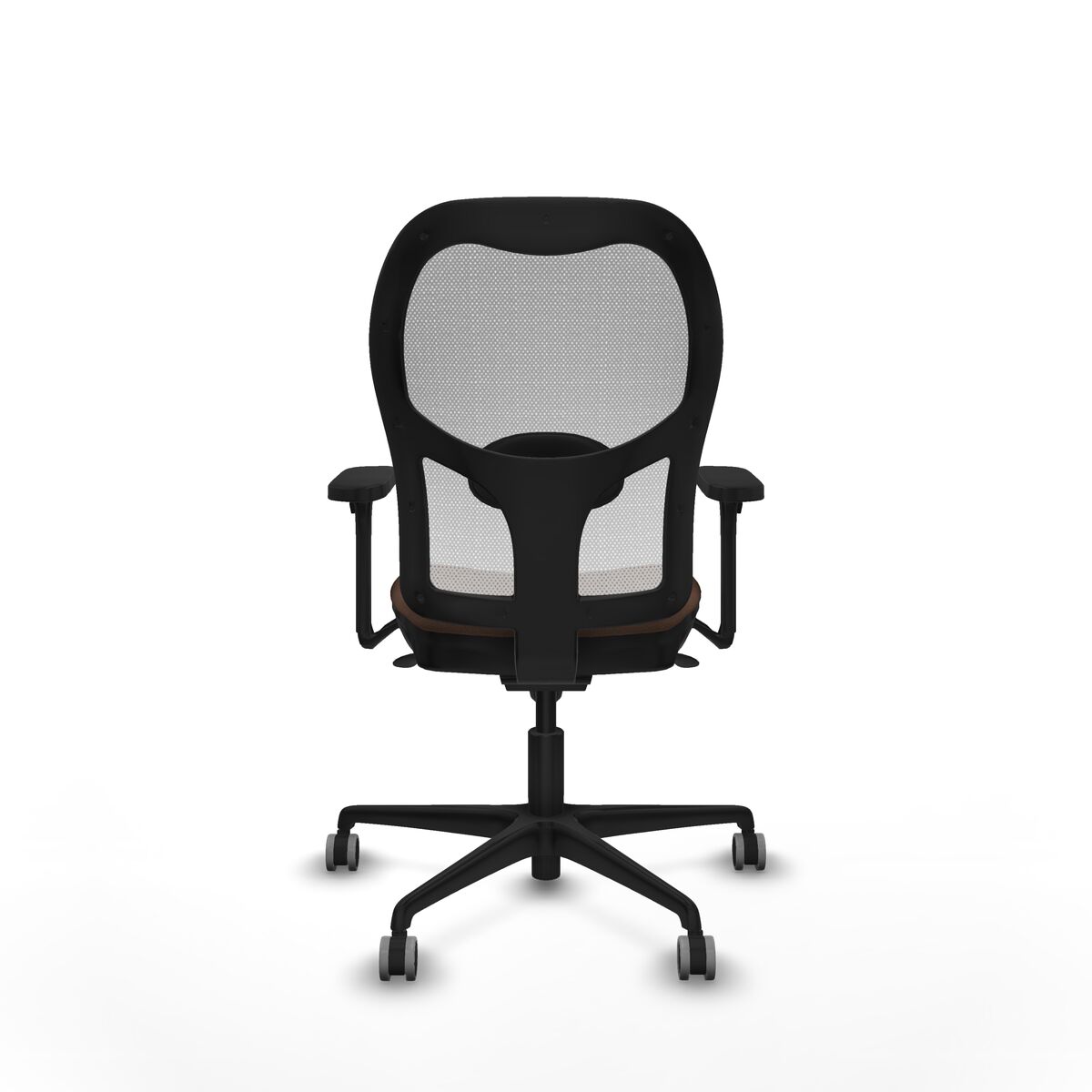 Silla de Oficina Piqueras y Crespo 3D036G0 Blanco Marrón oscuro