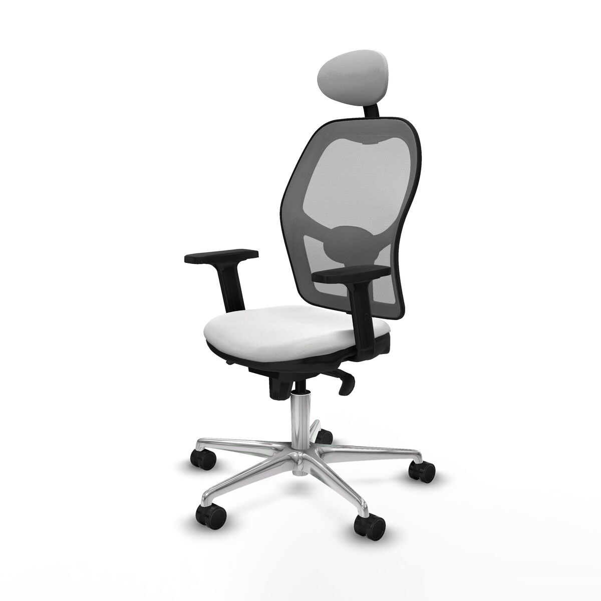 Silla de Oficina con Cabecero Piqueras y Crespo 2D086N1 Blanco