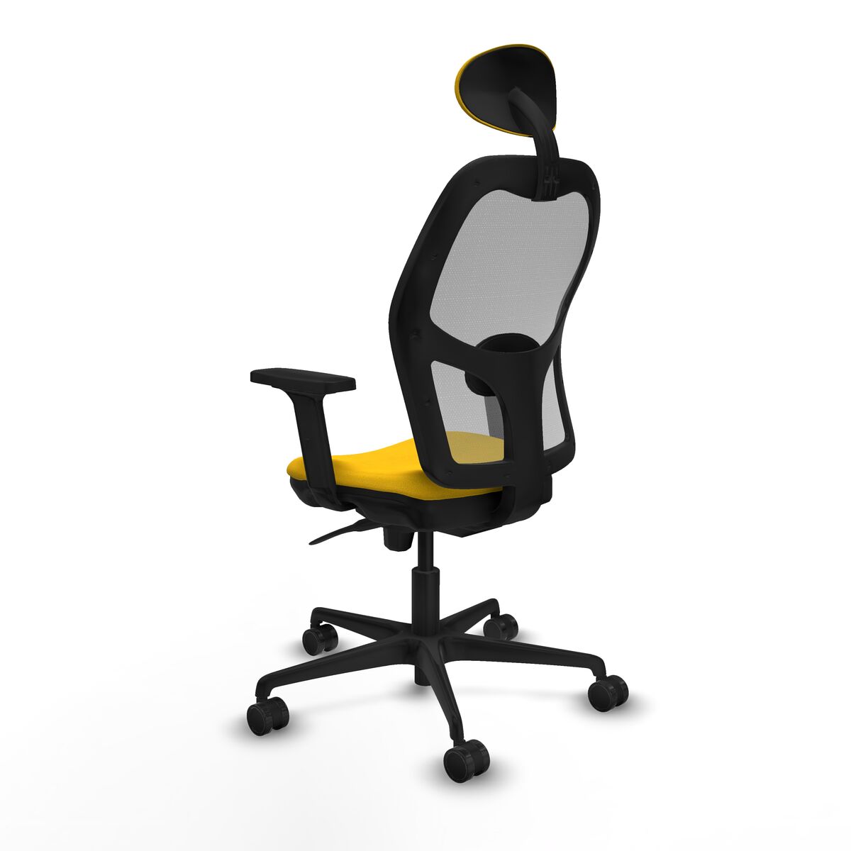 Silla de Oficina con Cabecero Piqueras y Crespo 2D036N1 Amarillo