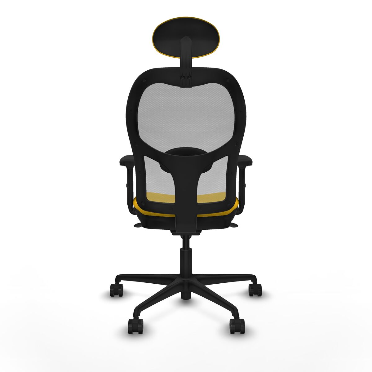 Silla de Oficina con Cabecero Piqueras y Crespo 2D036N1 Amarillo