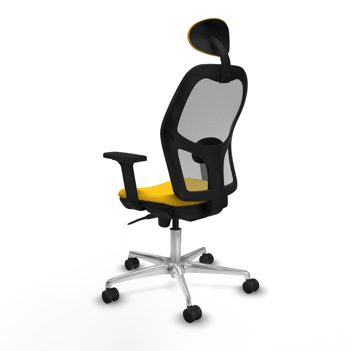 Silla de Oficina con Cabecero Piqueras y Crespo 2D086N1 Amarillo