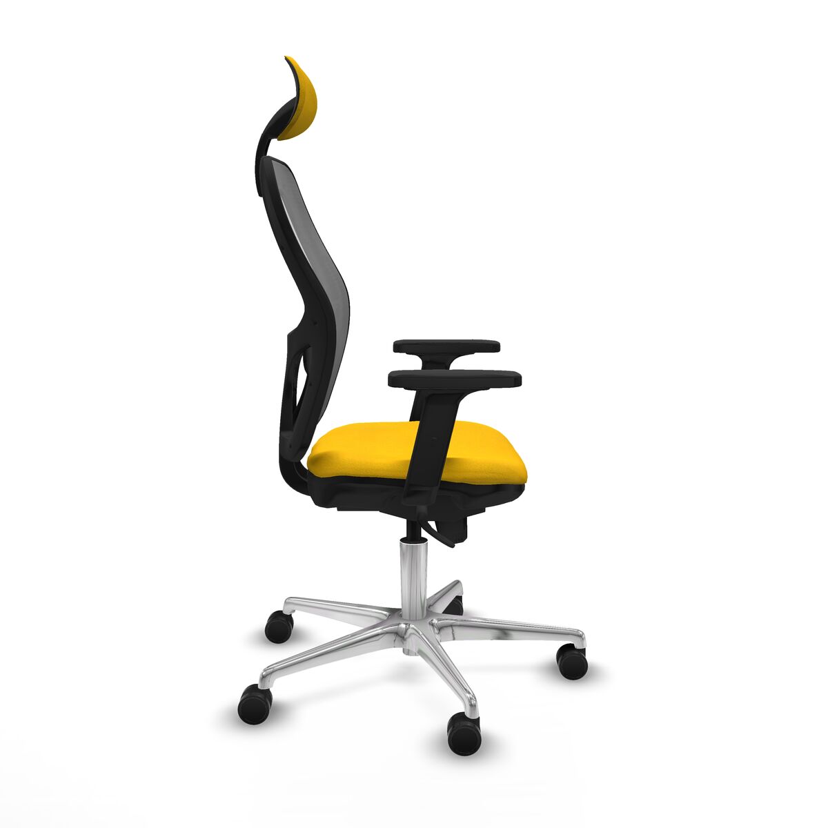 Silla de Oficina con Cabecero Piqueras y Crespo 2D086N1 Amarillo