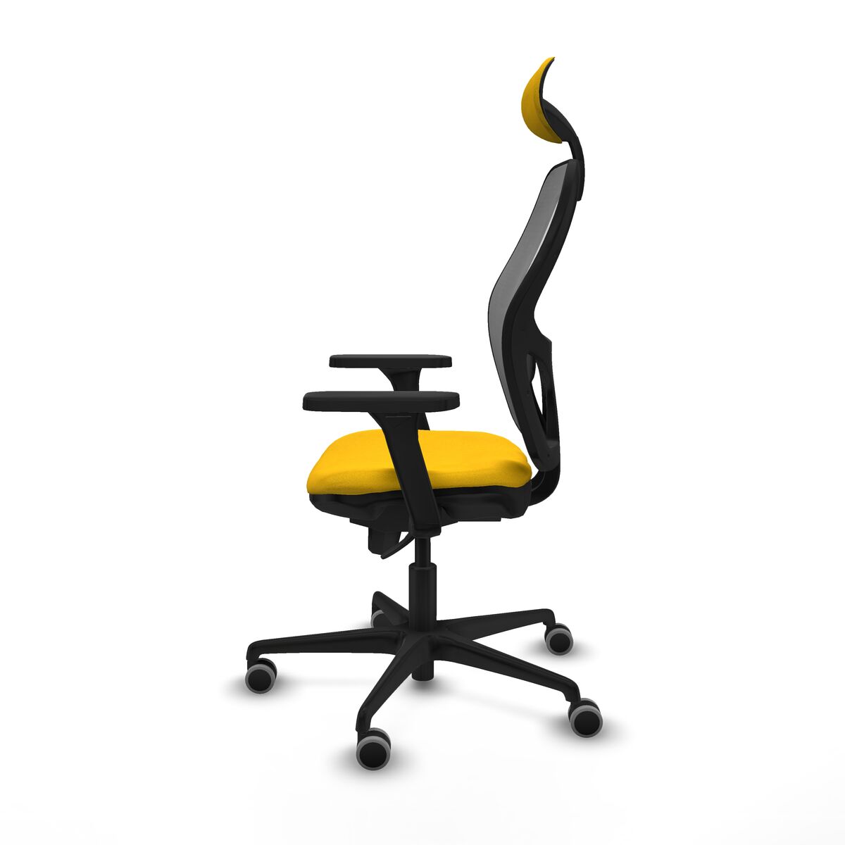 Silla de Oficina con Cabecero Piqueras y Crespo 3D036G1 Amarillo